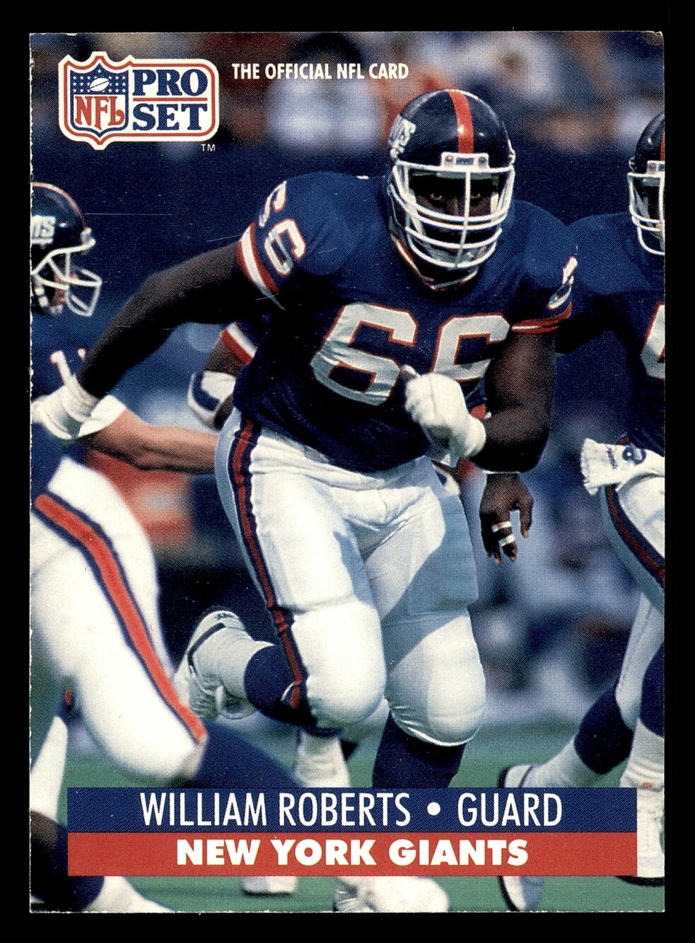 1991 Pro Set #600 William Roberts Football Trading Card New York Giants